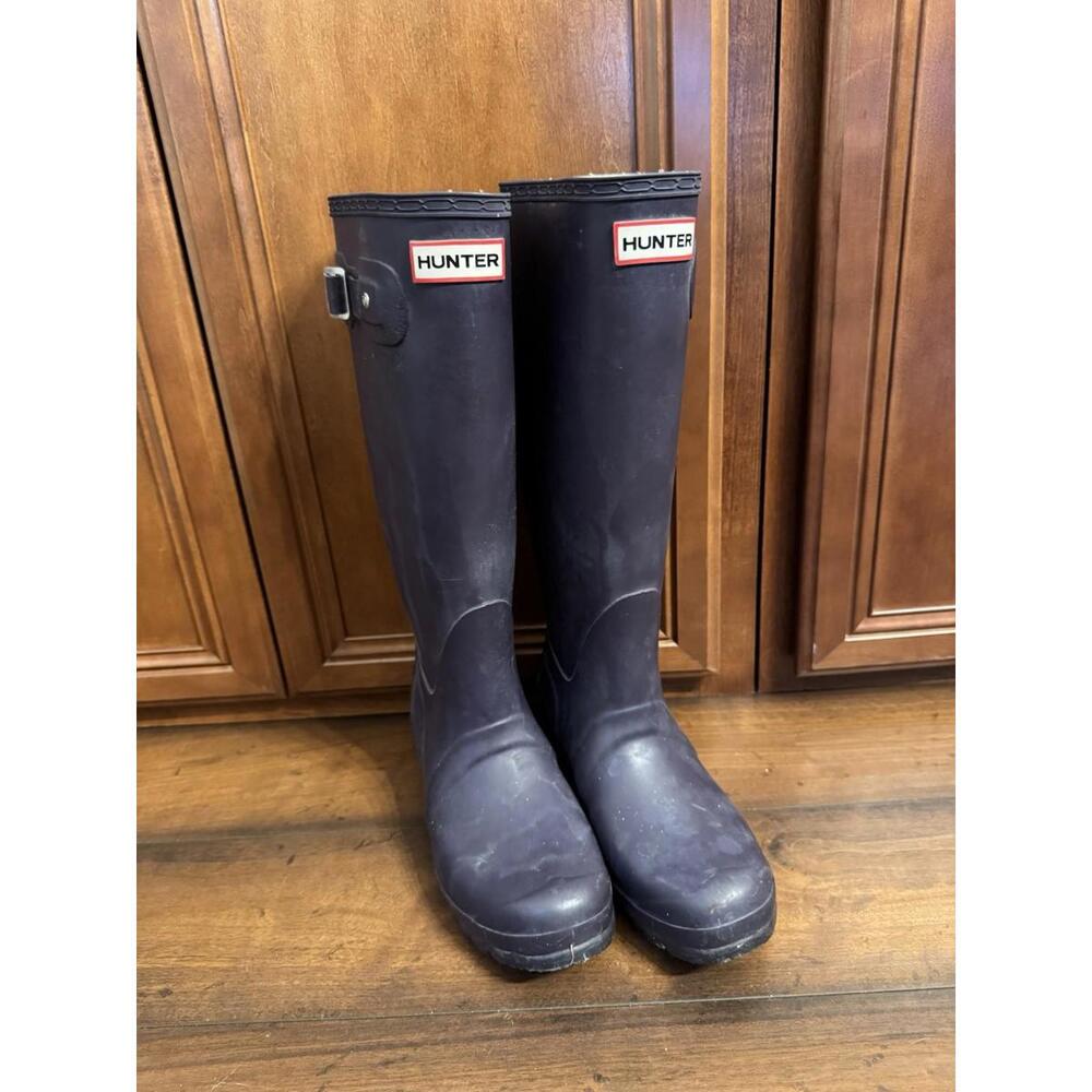 Hunter‎ Boot Original Tall Rain Muck Boot Plum Purple Women’s Size 5M
